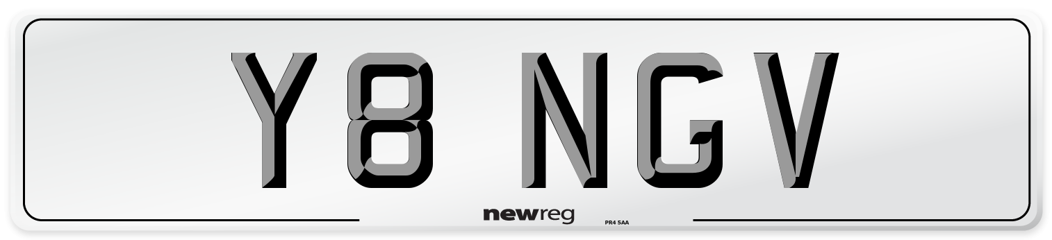 Y8 NGV Number Plate from New Reg